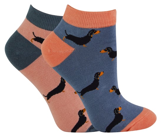 2 Pares de Calcetines de Bambú Multipack | Miss Sparrow | Calcetines Transpirables con Dibujos de Animales - Perro Salchicha - Image 1