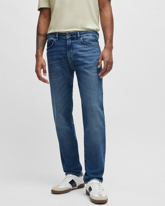 Jeans BOSS Orange Re.Maine BC-C de Corte Regular en Denim Comfort-Stretch Azul Medio NOS - Image 1