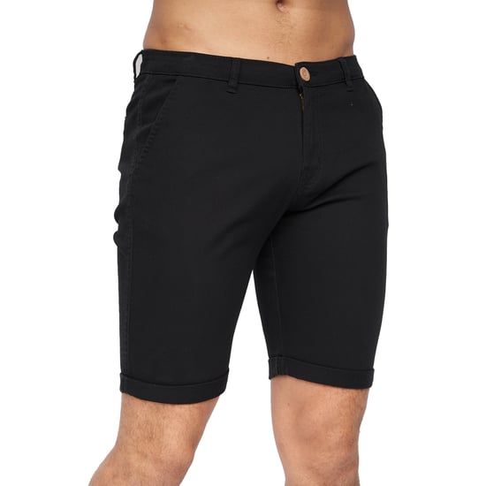 Crosshatch Mens Sinwood Chino Shorts (Black) - Image 1