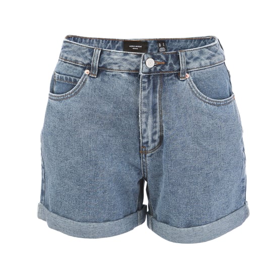 Shorts de mezclilla de tiro alto sueltos Vero Moda Zuri para mujer en denim - Image 1