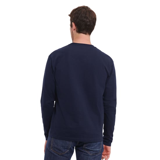 Russell Mens Classic Long-Sleeved T-Shirt (French Navy) - Image 2
