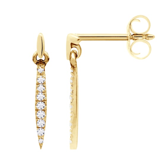 DIADEMA - Earrings - Diamond Drop - Yellow Gold