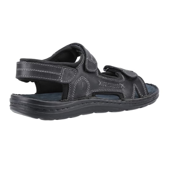 Hush Puppies Mens Alistair Leather Sandals (Black) - Image 2