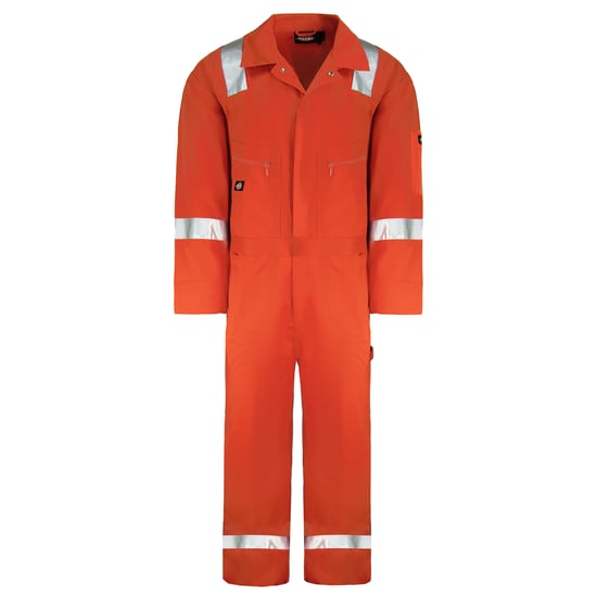 Dickies Hi-Vis Light Wighte Mens Orange Coverall - Image 1