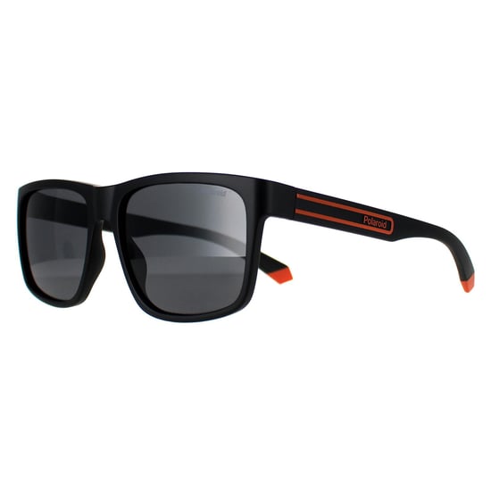 Polaroid Rectangle Mens Black Orange Grey Polarized PLD 2149/S