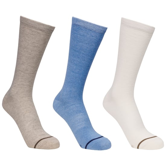 Trespass Unisex Adult Heathan Socks (Pack of 3) (Oatmilk/Cream/Storm Blue) - Image 1