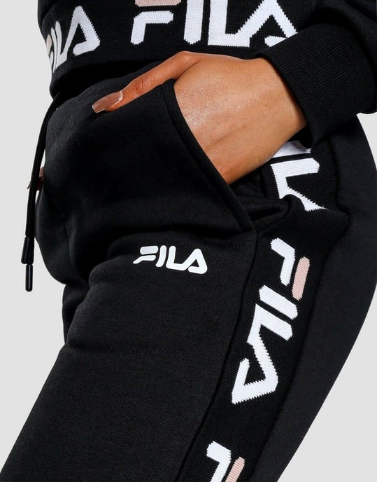 Fila Joggers Jacquard Pnl Pnt Negro Mujer - Image 2