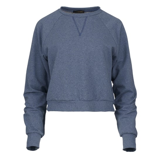 Crop Indigo Melange Sweatshirt