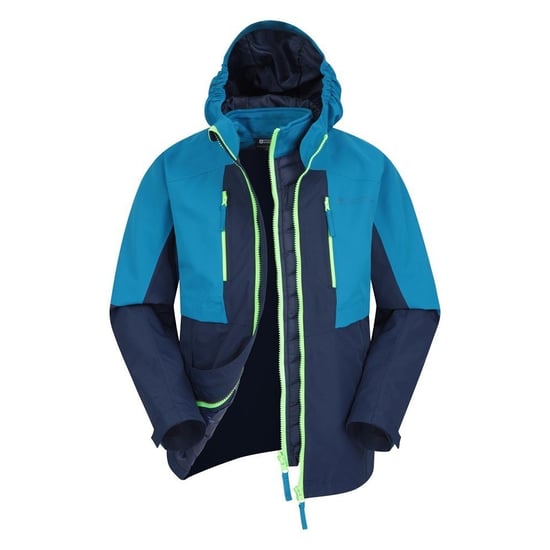 Mountain Warehouse Childrens/Kids Ravine 3 in 1 Waterproof Jacket (Blue) - Image 6