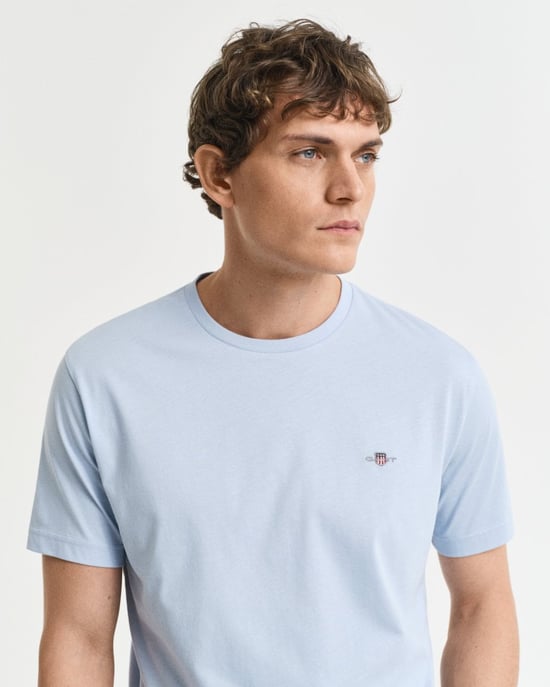 GANT Mens Regular Fit Short Sleeve Shield Logo T-Shirt - Image 2