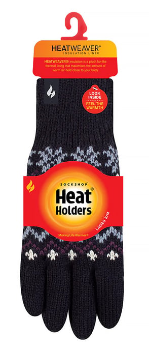 Heat Holders - Guantes térmicos suaves para mujer - Azul marino - Image 2