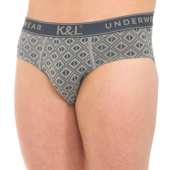 Pack-3 Men's Breathable Fabric Slips KL3007