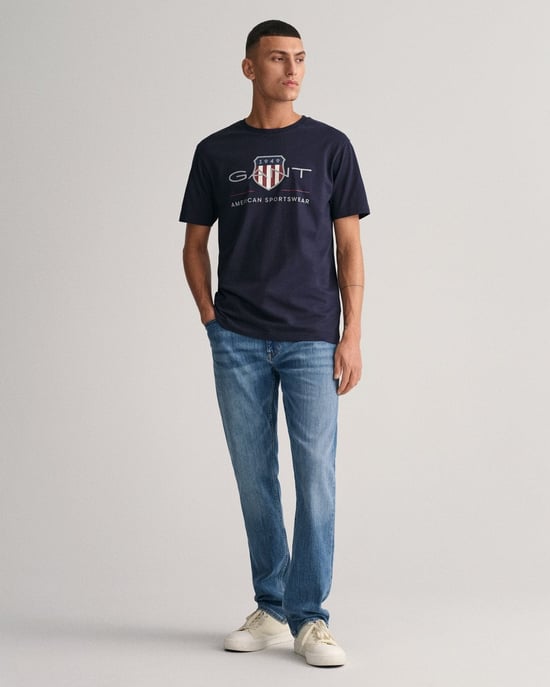 GANT Mens Regular Fit Short Sleeve Archive Shield T-Shirt - Image 4
