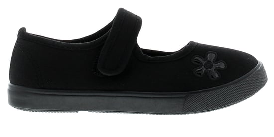 Wynsors Mary Jane 2 Younger Girls School Plimsolls in Black