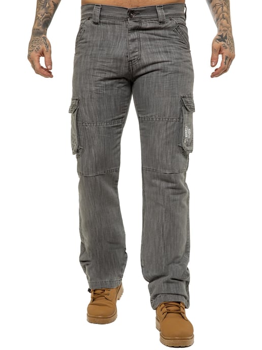 Enzo | Vaqueros Cargo Combat para Hombre - Gris - Image 2