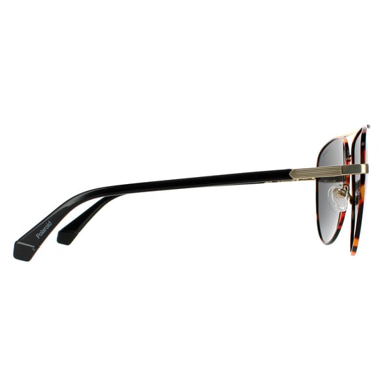 Gafas de sol polarizadas unisex Polaroid Aviator doradas habana gris - Image 4