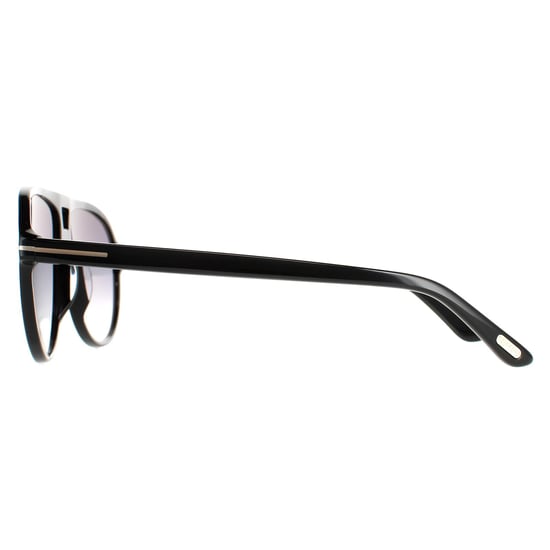 Tom Ford Aviator Mens Shiny Black Smoke Gradient FT0932 Jeffrey