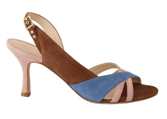 GIA COUTURE Sandalias de tacón de ante multicolor para mujer - Image 1