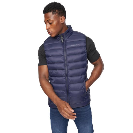Crosshatch Mens Gattering Gilet (Navy) - Image 1