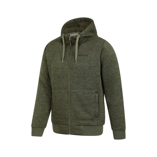 Mountain Warehouse Mens Nevis II Faux Fur Hoodie (Green) - Image 3