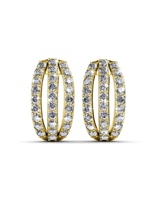 Pendientes Elegantes - Oro y Cristal - Image 3