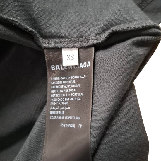 Balenciaga Logo Print Stencil Type T-Shirt in Black Cotton - Image 5