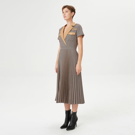 Prince Of Wales Pleated Dress - Image 4