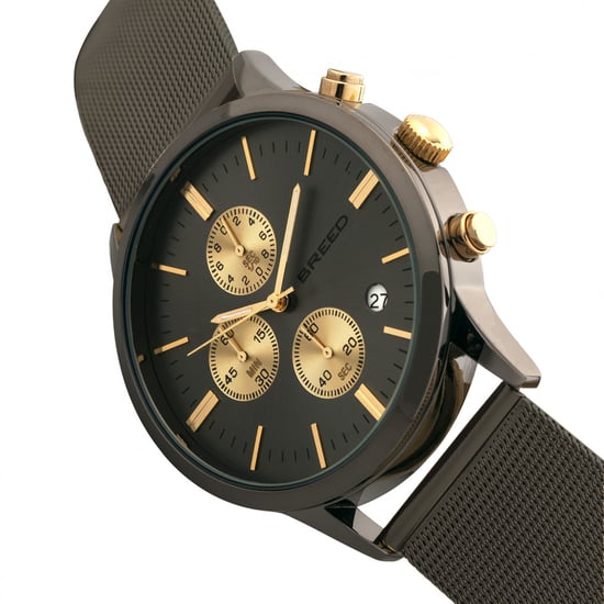 Reloj de cronógrafo con pulsera de malla Breed Espinosa con fecha - Image 3