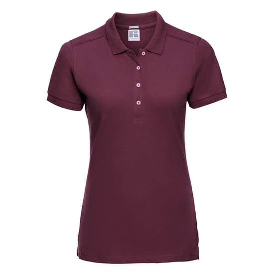 Russell Womens/Ladies Stretch Fitted Polo Shirt (Burgundy) - Image 1