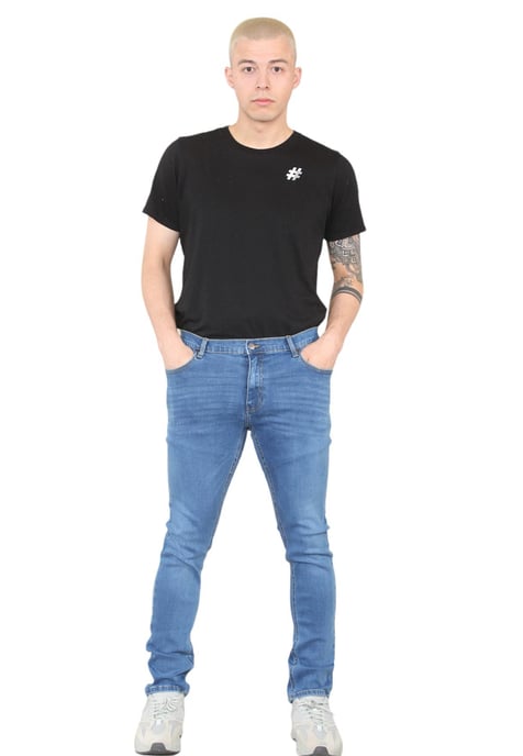 MYT Vaqueros ajustados para hombre Denim elástico en azul medio - Image 6