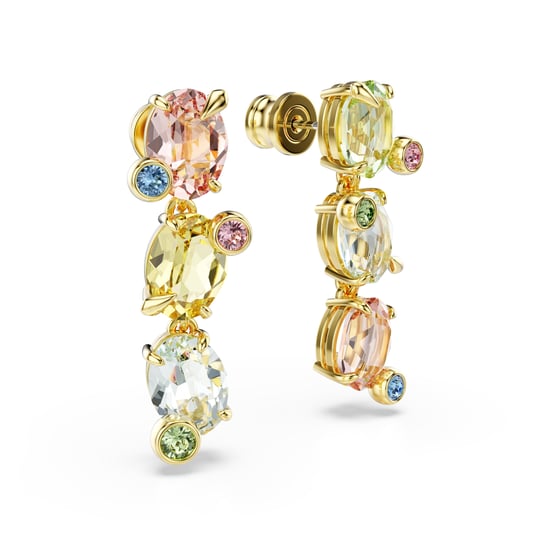Swarovski 'Gema' Women's Gold Plated Metal Drop Earrings - Gold 5714815 - Image 3