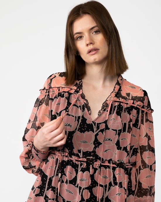 Ted Baker Sandror Womens Swing Mini Dress With Ruffled Tiers - Image 4