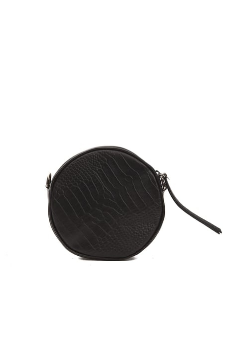 Bolso Cruzado de Cuero Negro Donatella para Mujer Pompei - Image 3