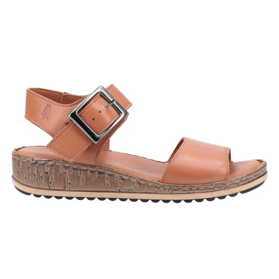 Hush Puppies Womens/Ladies Ellie Leather Wide Sandals (Tan) - Image 1