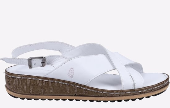Hush Puppies Elena Cross Over Wedge Sandal LEATHER Womens - Image 1