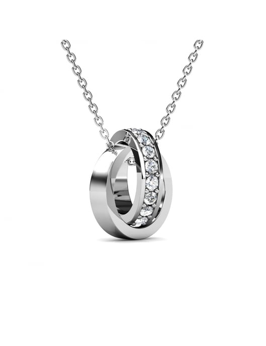 Conjuntos de aros circulares elegantes - Plata y cristal - Image 4