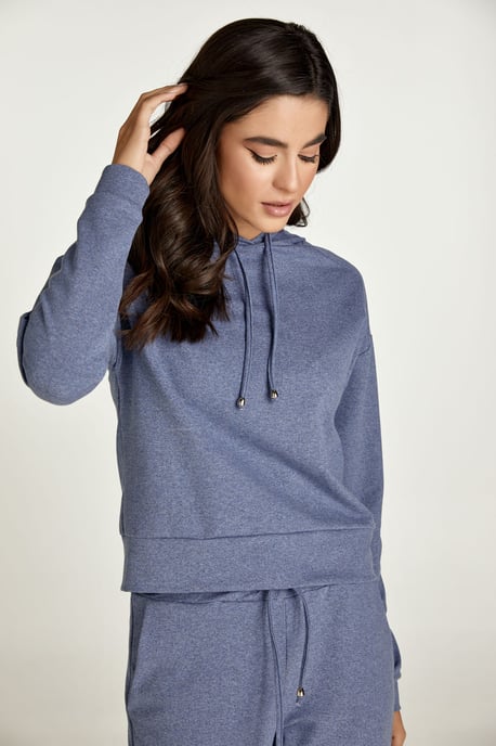 Sudadera con capucha índigo melange - Image 1