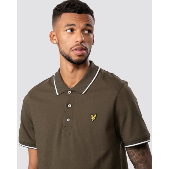 Polo Lyle and Scott en Olivgrun mit Streifen - Image 2