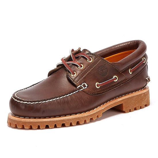 Timberland Mens Brown Traditional 3 Eye Classic Boat Shoes - Image 3