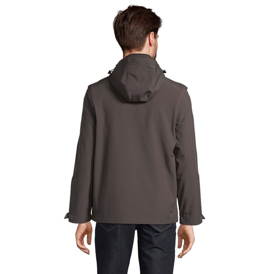 SOLS Unisex Adult Falcon 3 in 1 Soft Shell Jacket (Charcoal Grey Solid) - Image 2