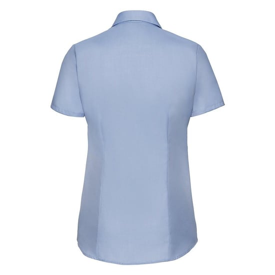 Russell Womens/ladies Herringbone Short Sleeve Work Shirt (Light Blue) - Image 2