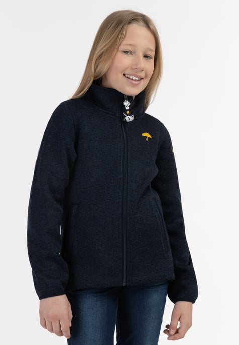 Schmuddelwedda Knitted fleece jacket marine melange - Image 3