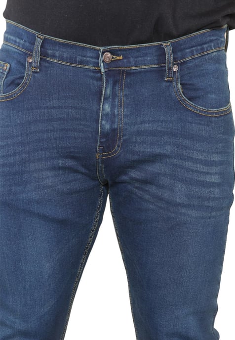 MYT Vaqueros ajustados para hombre Denim elástico en azul oscuro - Image 4