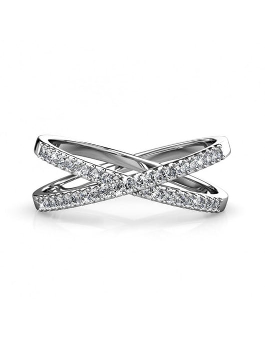 Anillo X - Plata y Cristal - Image 1