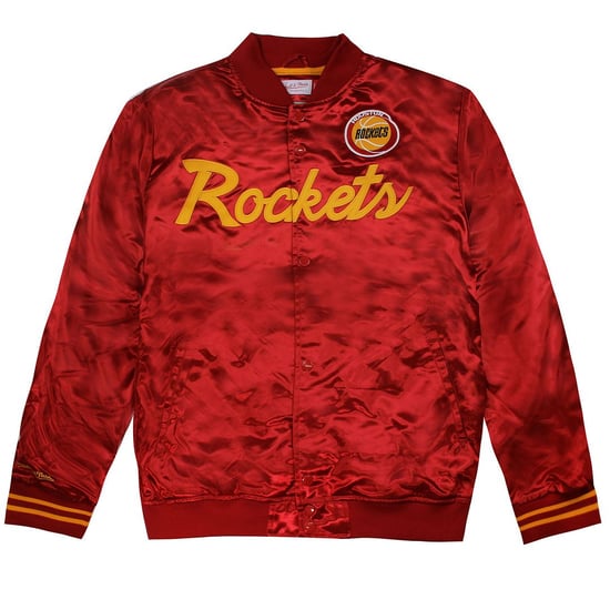 Mitchell & Ness Houston Rockets Mens Satin Bomber Jacket
