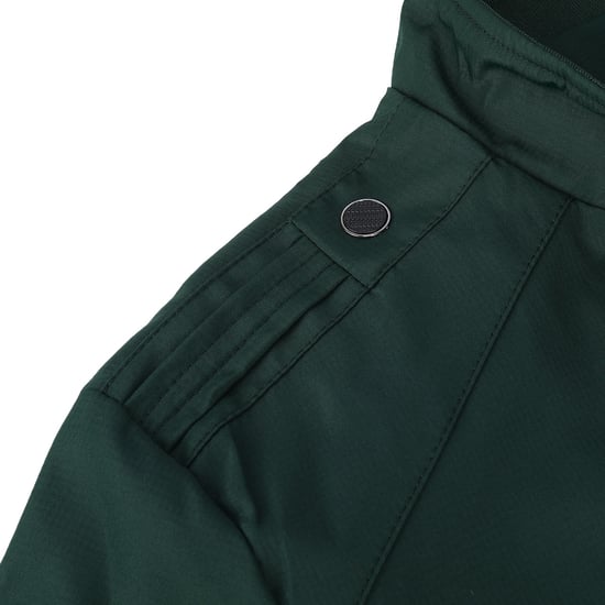 Men's Bomber Jacket with Stand-Up Collar, Transitional Jacket for Autumn, Casual Sports Jacket Green - Image 6
