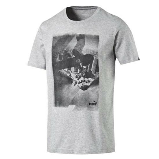 Puma Archive Photo Short Sleeved Grey T-Shirt Top Tee Regular Fit 836441 04 RW12