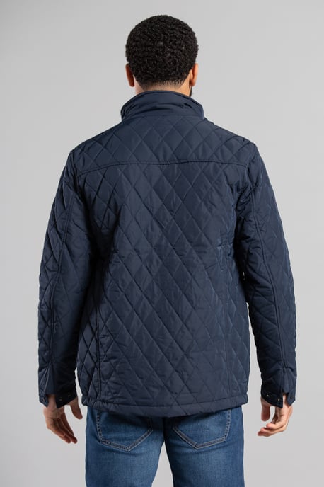 Dark Navy Padded Funnel Neck Jacket