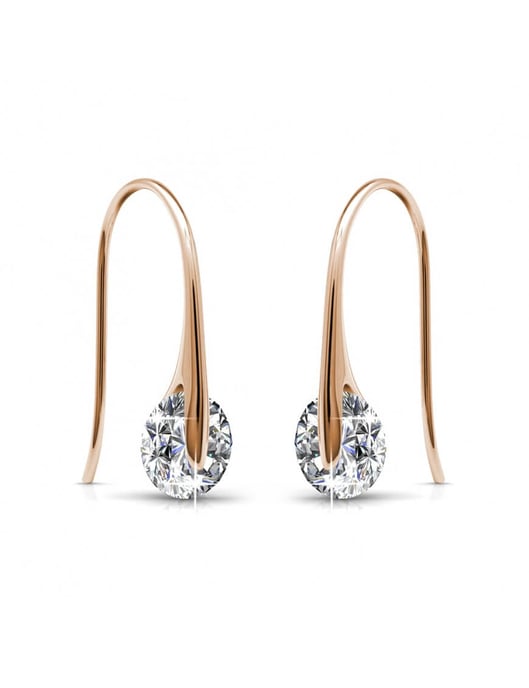 Pendientes con clase - Oro rosa y cristal - Image 3