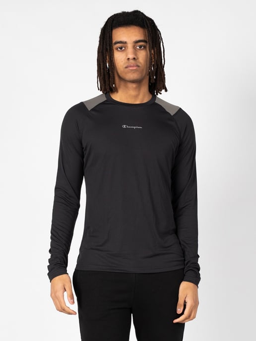 Champion Longsleeve del hombre negro - Image 3